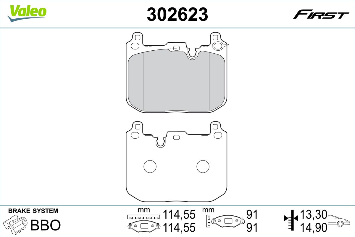 VALEO Első fékbetét 302623_VALEO